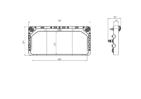 FASTEN 755mm modular table with 800mm telescopic legs (Tm755)