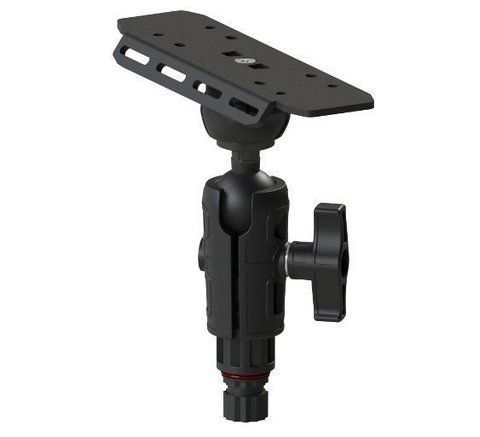 Aluminum platform for a 9&Prime;&ndash;12&Prime; fishfinder monitor, complete with a ball joint (SLr220)